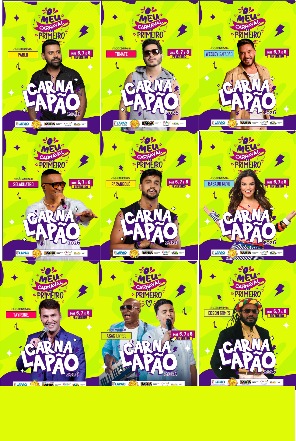 Prefeitura de Lapão lança oficialmente o Carnalapão 2026 com grandes atrações nacionais