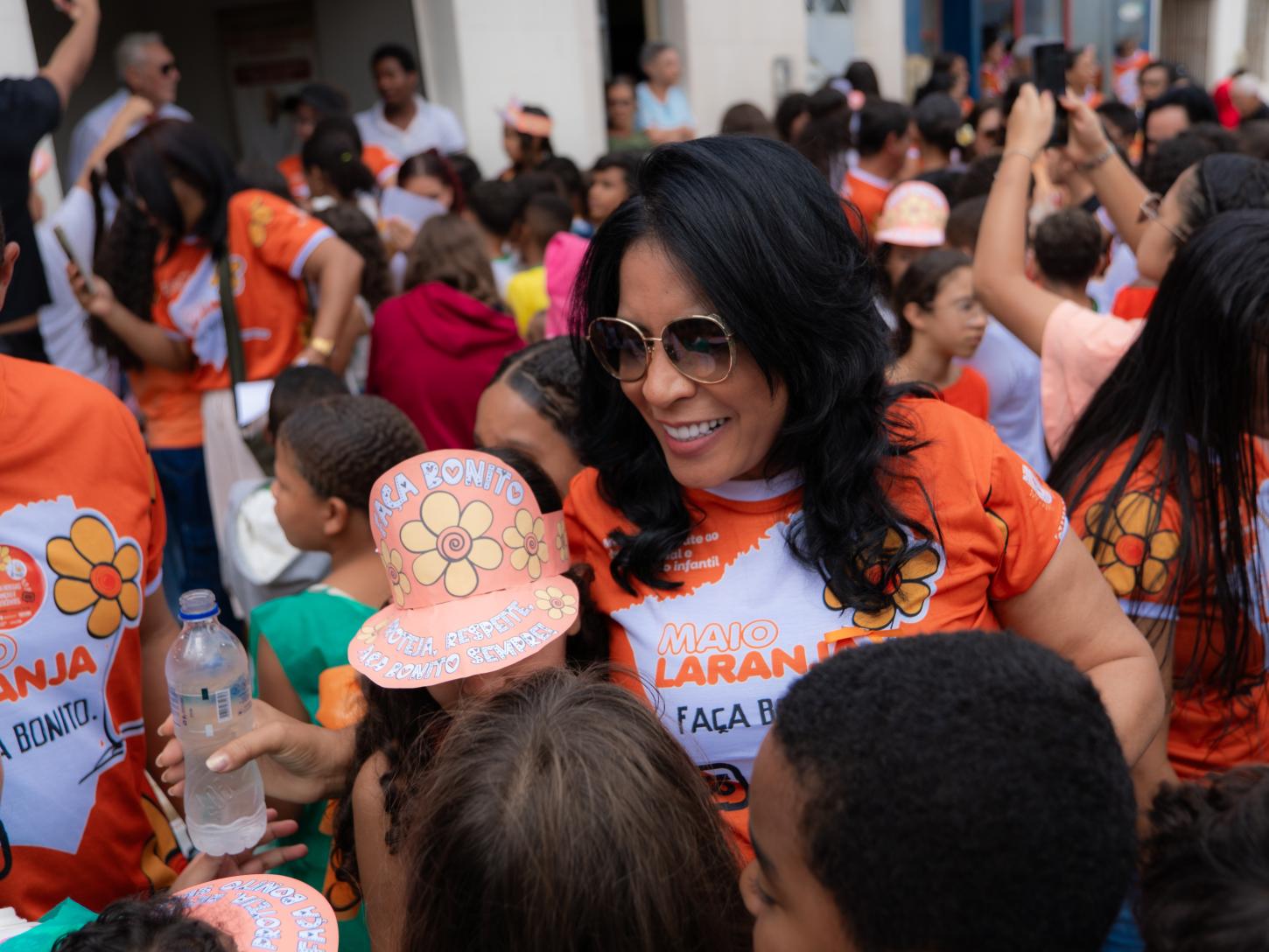 Prefeita Marleide participa da Caminhada Maio Laranja e reforça compromisso com a proteção das crianças e adolescentes em Canarana