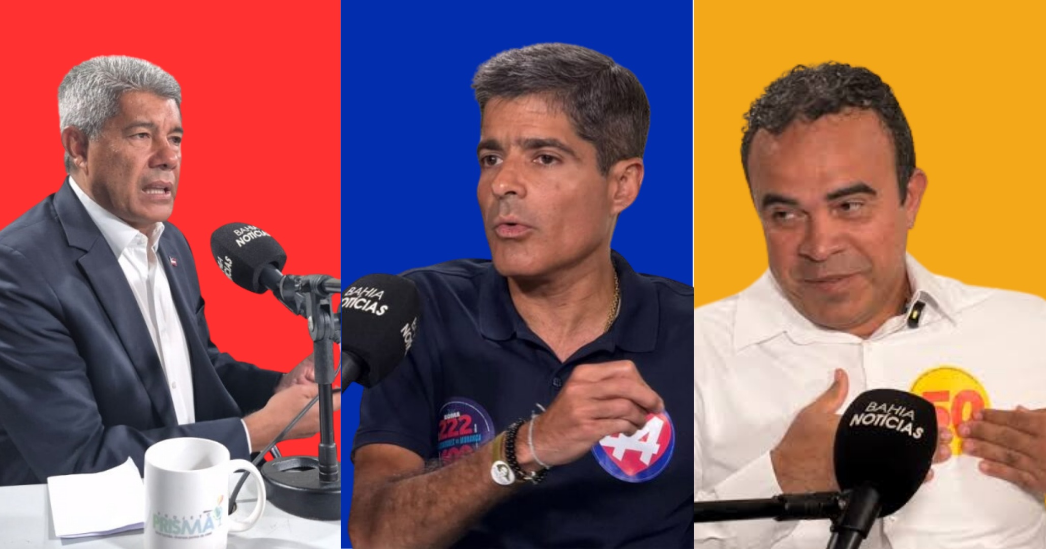 ACM Neto e Jerônimo priorizam campanha eleitoral na Bahia nesta quarta-feira