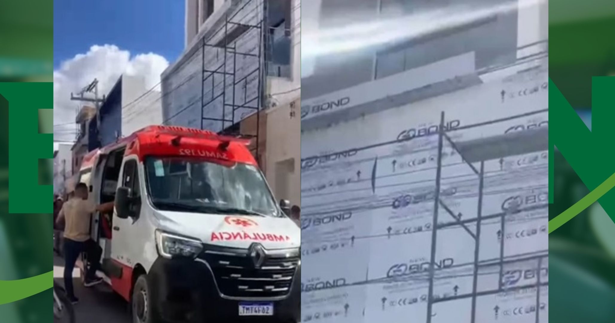 Acidente de trabalho: operário sofre descarga elétrica e cai em Cansanção