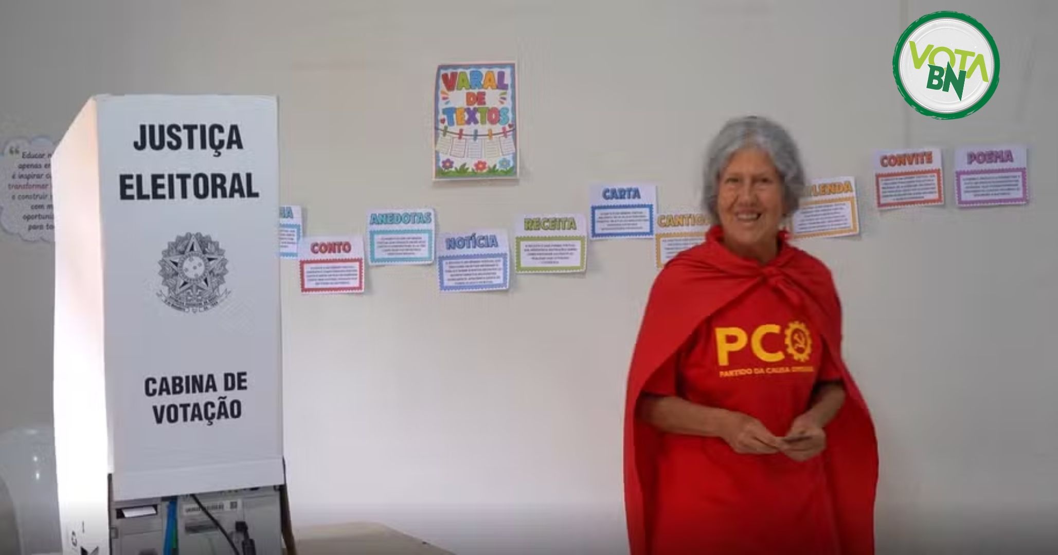 Maria Bona, candidata do PCO na Bahia, registra 11 votos em sua própria seção