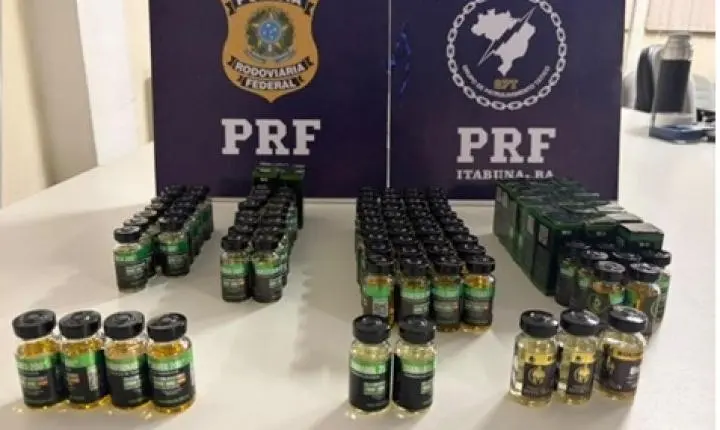 Apreensão de anabolizantes pela PRF atinge 108 ampolas no Sul da Bahia