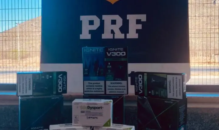 PRF apreende cigarros eletrônicos e botox em rodovia no Sudoeste baiano