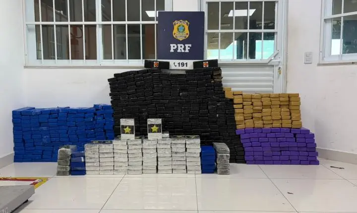 PRF realiza grande apreensão de drogas na BR-116 na Bahia