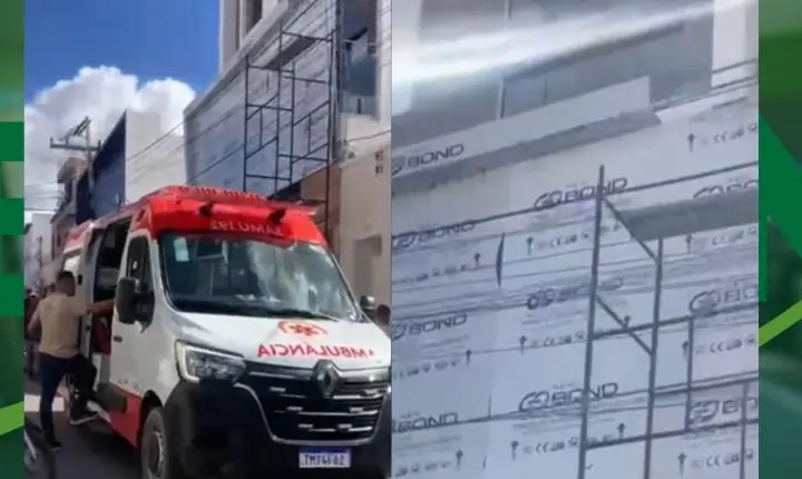Acidente de trabalho: operário sofre descarga elétrica e cai em Cansanção